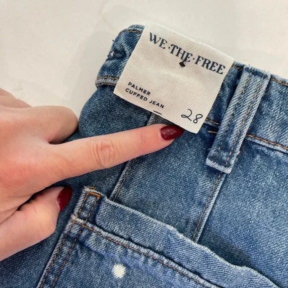 We The Free Palmer Cuffed Jeans ( Color: 100 years) - Picture 2 of 5